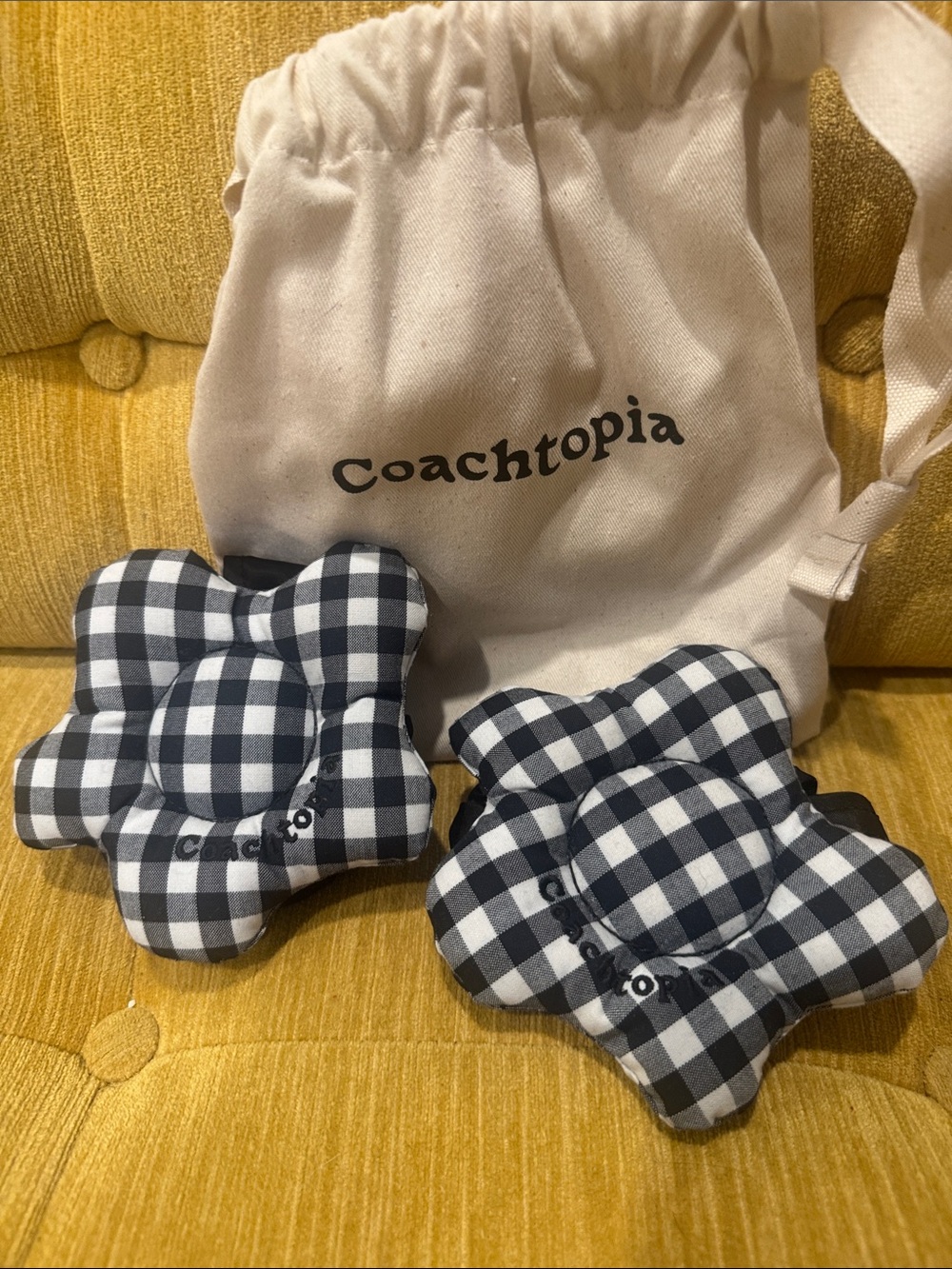 Coachtopia Black & White Gingham Headphone Covers